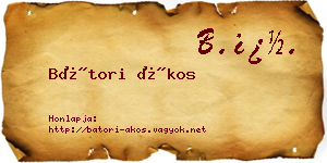 Bátori Ákos névjegykártya