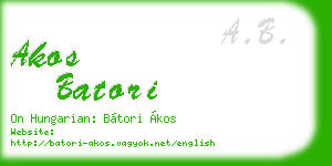akos batori business card